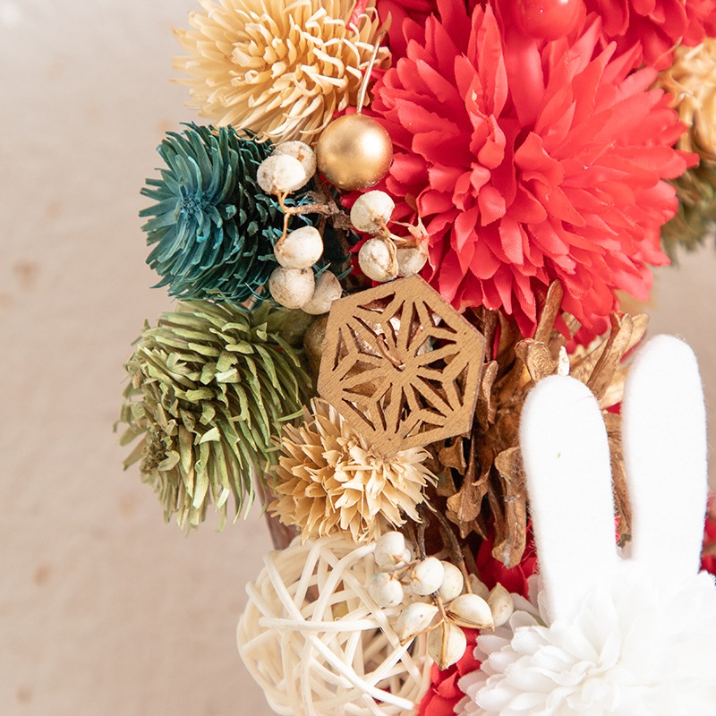 予約商品：お正月】Flower Miffy 迎春リース ミッフィーマムレッド※12