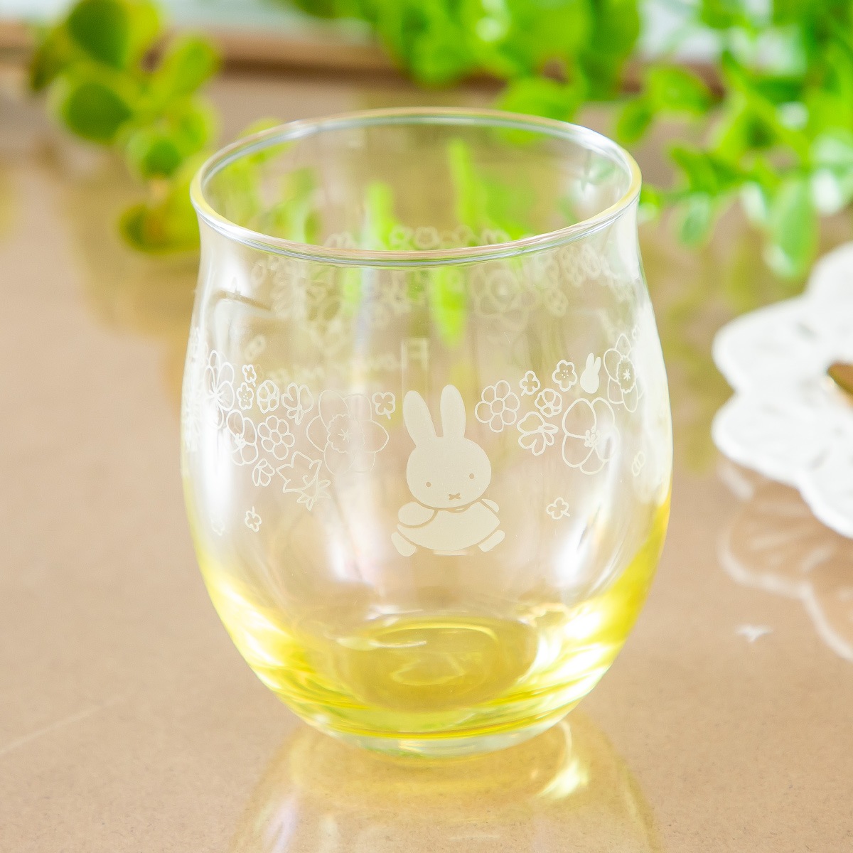 Flower Miffy カラフルグラス フラワーフリル イエロー アートフラワー