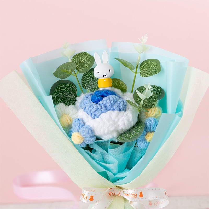 ◇Flower Miffy ニットフラワーブーケ ブルー | グッズ商品 ◇Flower Miffy ニットフラワーブーケ ブルー | グッズ商品