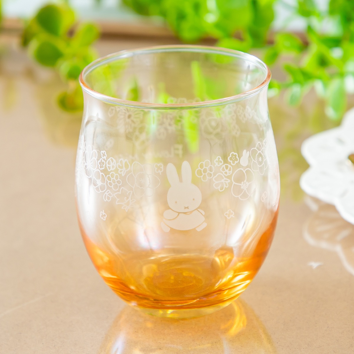 Flower Miffy カラフルグラス フラワーフリル オレンジ アートフラワー