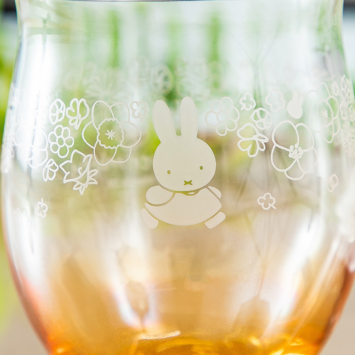 Flower Miffy カラフルグラス フラワーフリル オレンジ アートフラワー