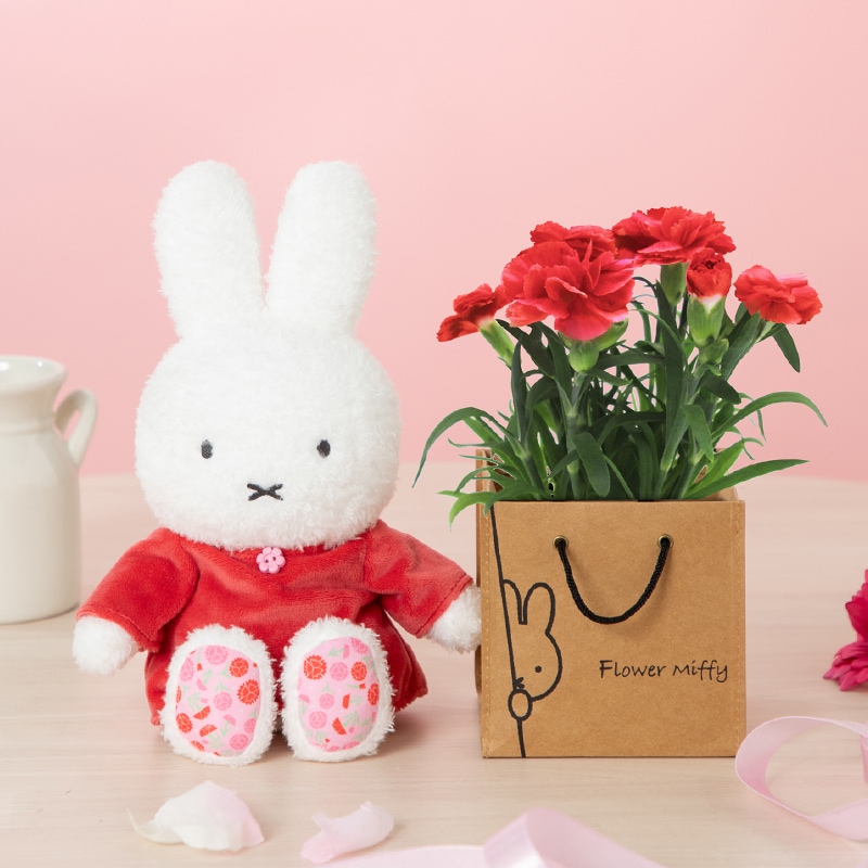 ミッフィー 花束 ぬいぐるみ 6本コンプリートセット 2026母の日】Flower Miffy 着せかえほわほわぬいぐるみ カーネーション
