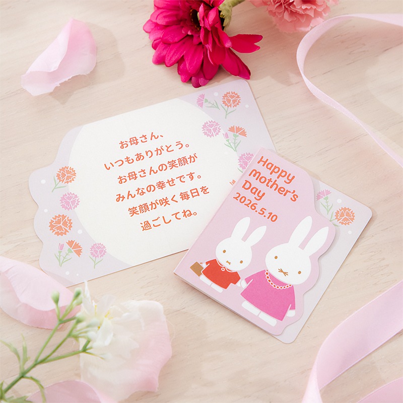 2026母の日】Flower Miffy 着せかえほわほわぬいぐるみ カーネーション