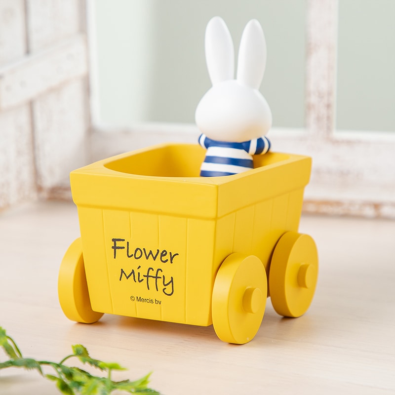 Flower Miffy はなぐるまミニポット イエロー | アレンジメント・花