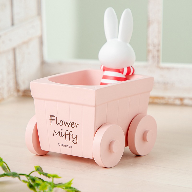 Flower Miffy はなぐるまミニポット ピンク | アレンジメント・花雑貨