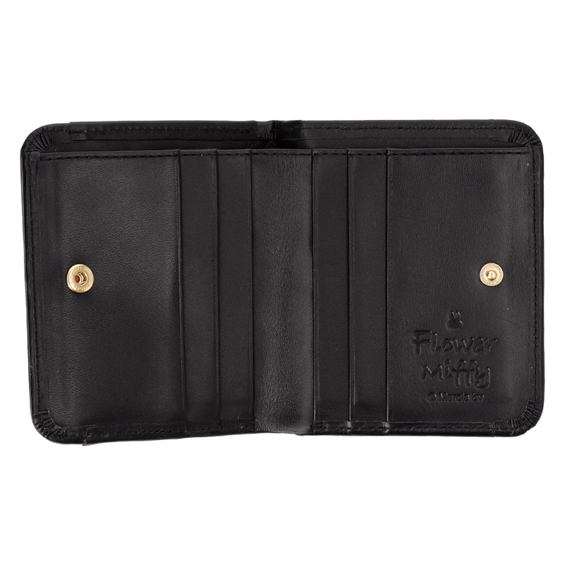 特別価格】フラワーミッフィー ショートウォレット ブラック | グッズ