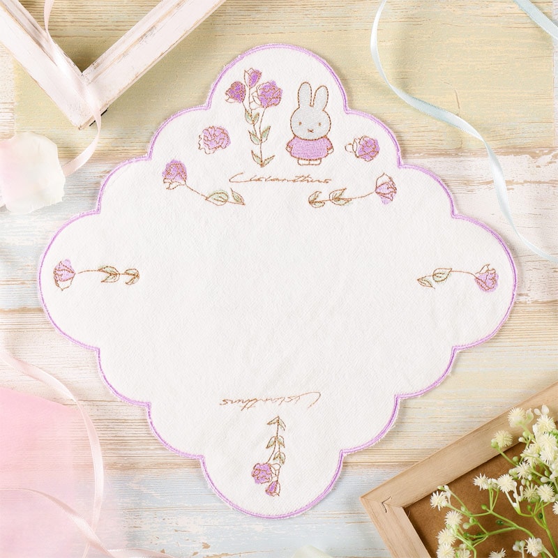 Flower Miffy バースデーフラワーミニタオル トルコキキョウ アート