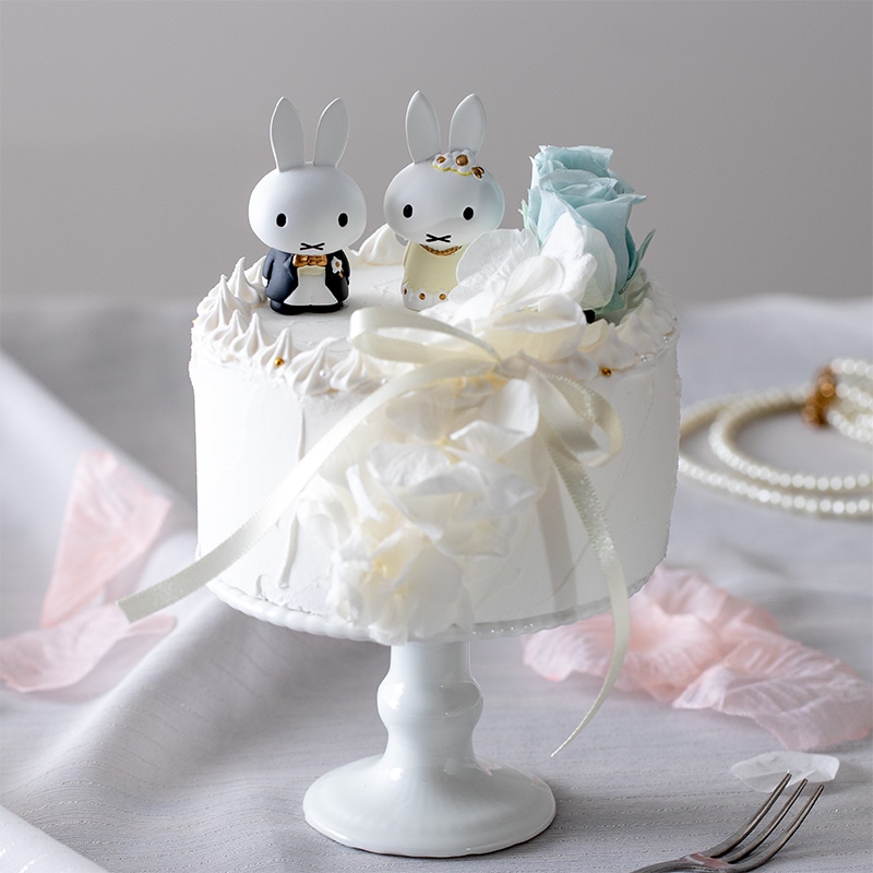 Flower Miffy ハッピーウェディングケーキアレンジ ブルー
