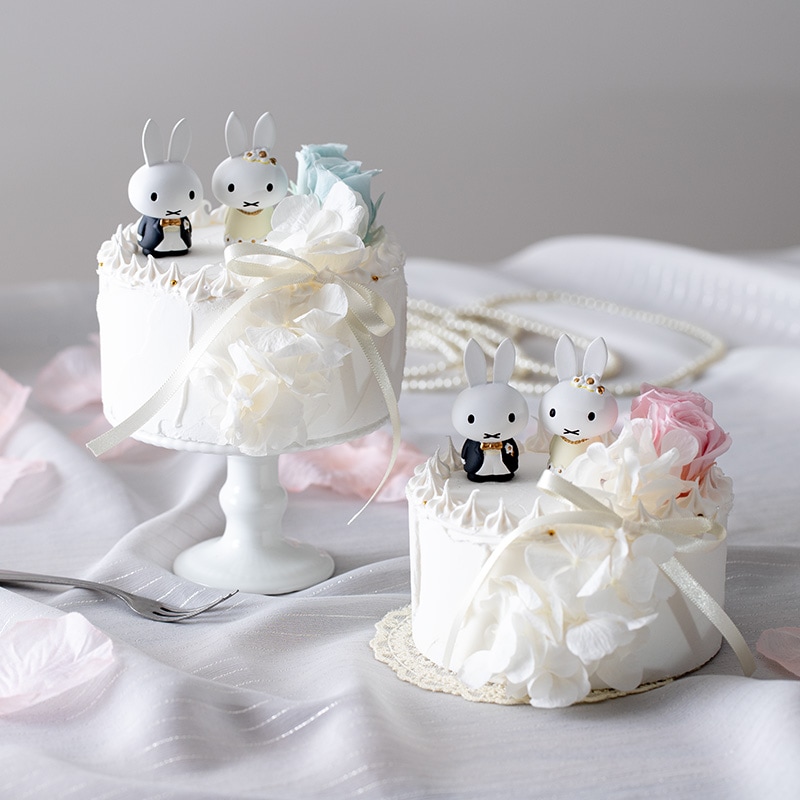 Flower Miffy ハッピーウェディングケーキアレンジ ブルー
