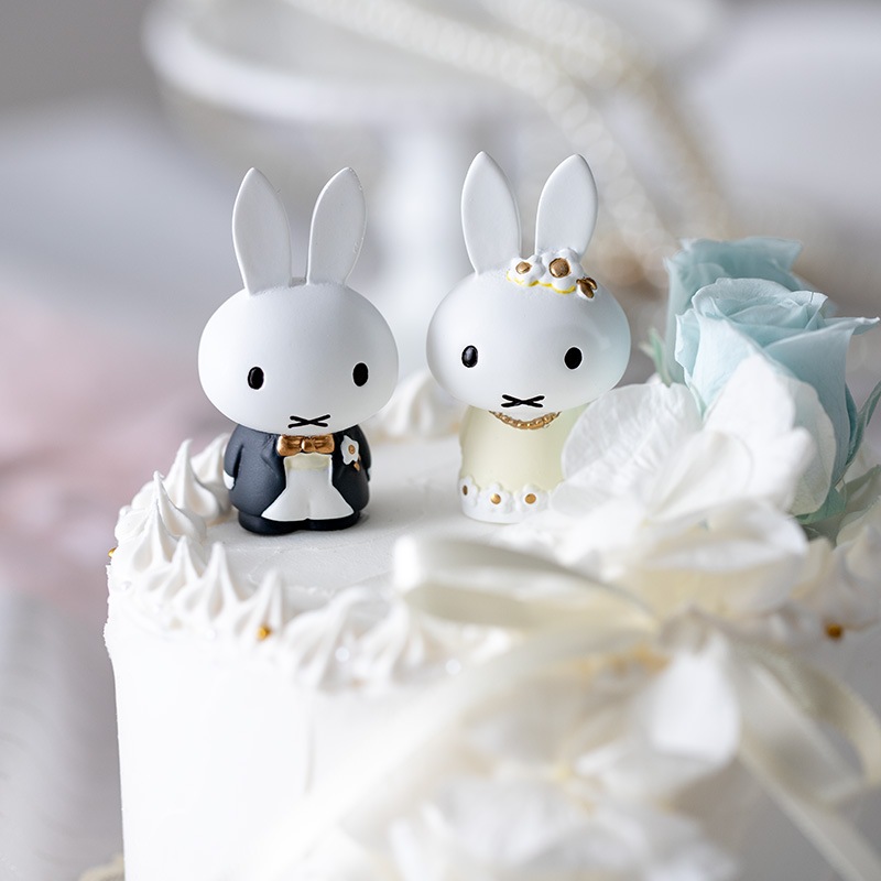 Flower Miffy ハッピーウェディングケーキアレンジ ブルー