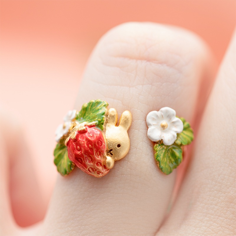 Flower Miffy パルナートポックコラボ いちご リング (ボックス入り