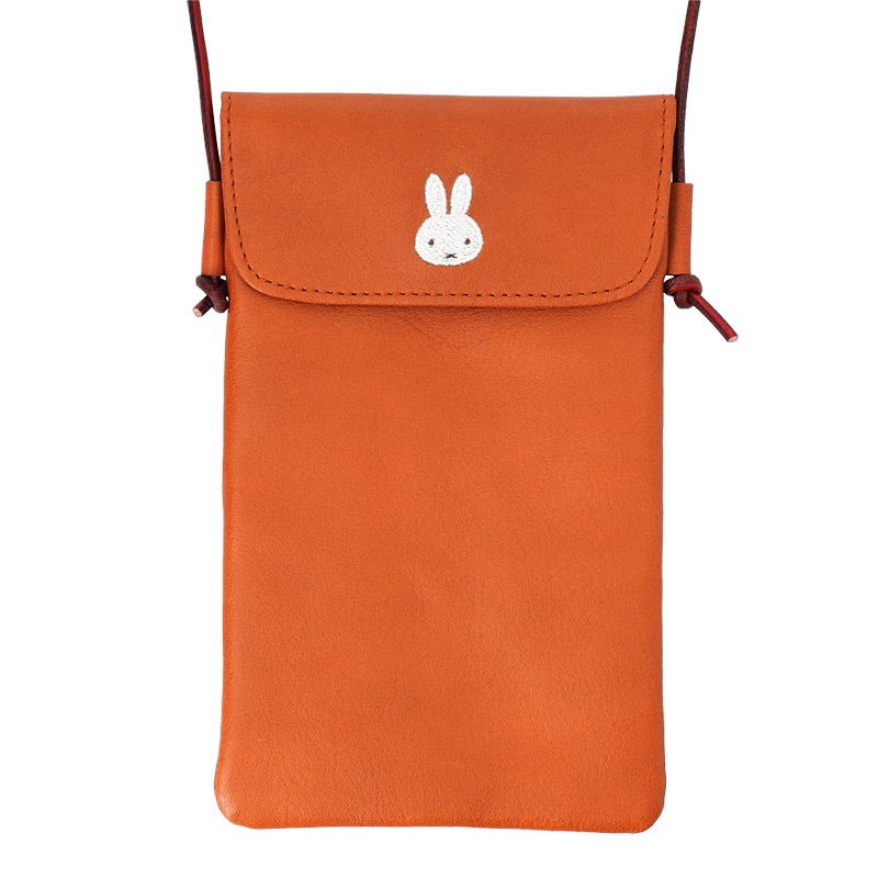 【特別価格】フラワーミッフィー スマホショルダーバッグ レッドキャメル