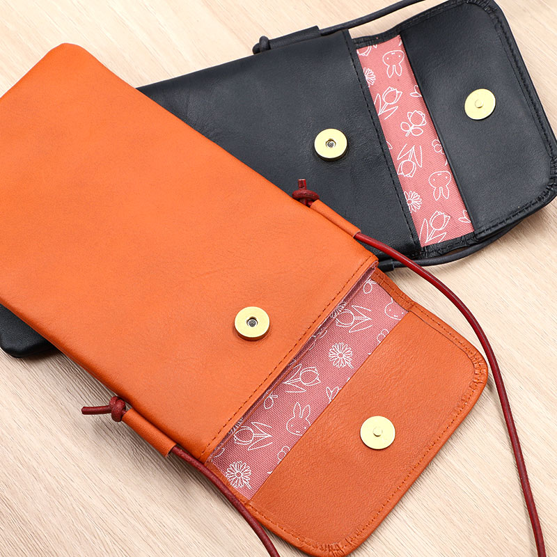 【特別価格】フラワーミッフィー スマホショルダーバッグ レッドキャメル