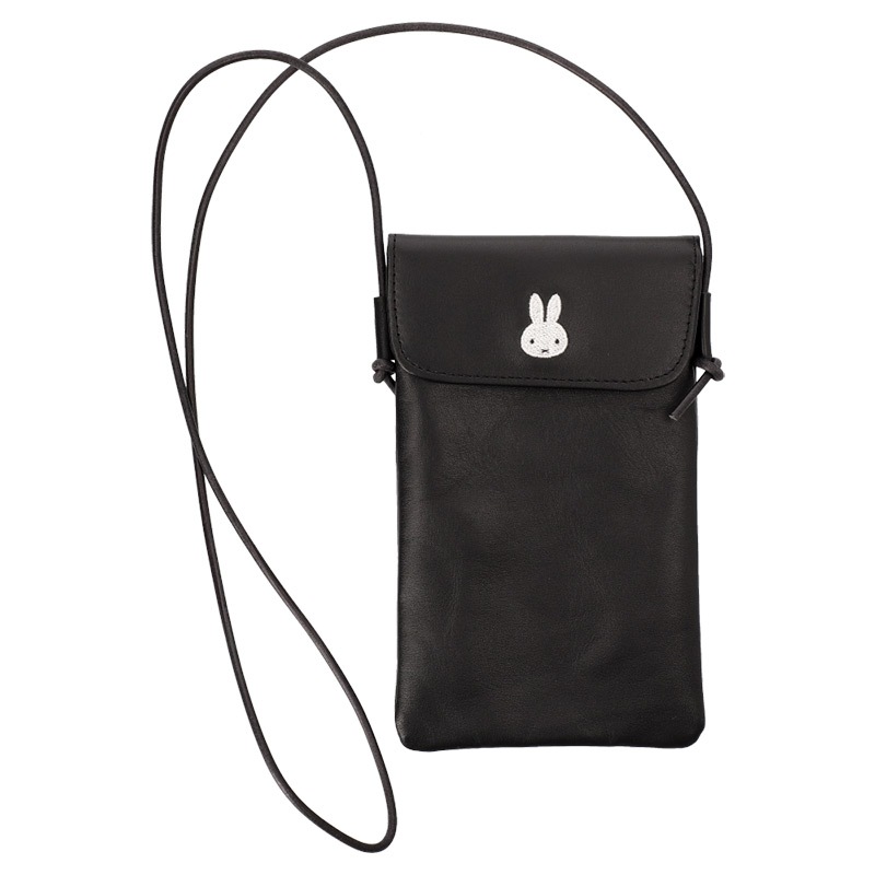 特別価格】フラワーミッフィー スマホショルダーバッグ ブラック