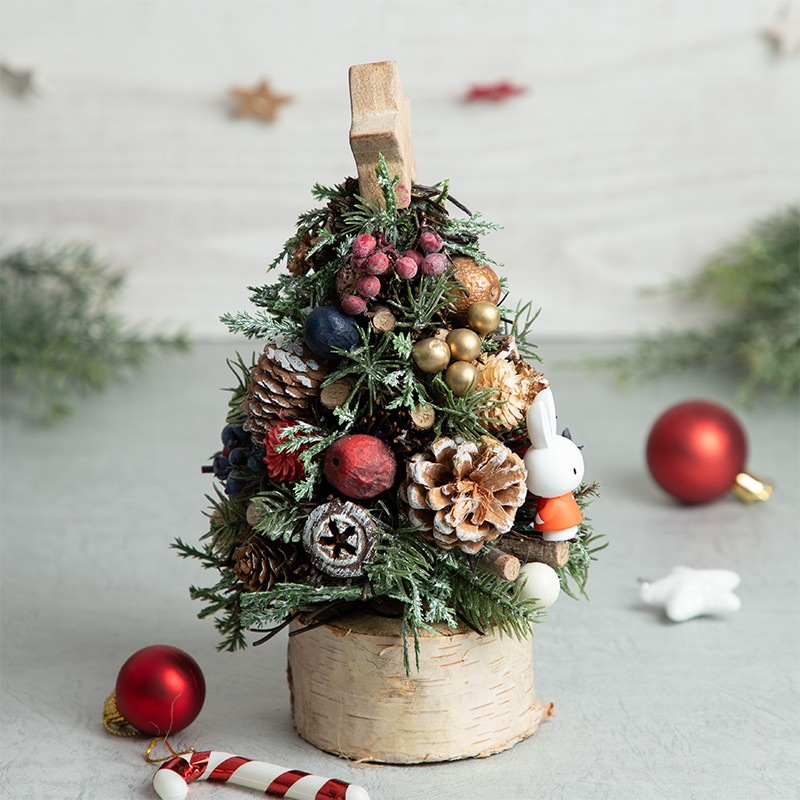 予約商品：クリスマス】Flower Miffy クリスマスツリーオブジェ 