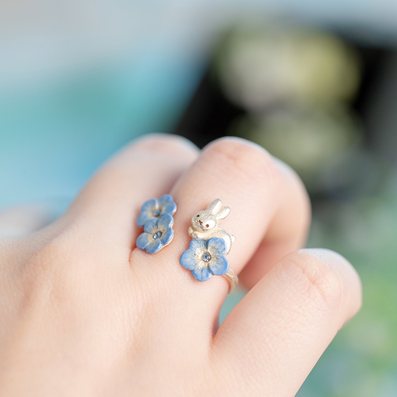 Flower Miffy パルナートポックコラボ ネモフィラとうさぎ リング