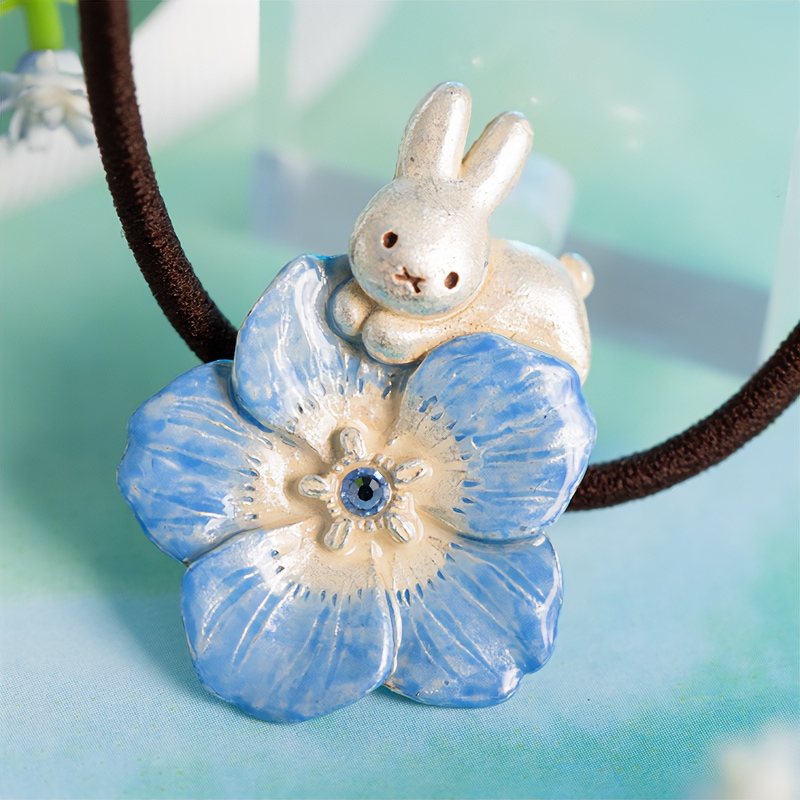 Flower Miffy パルナートポックコラボ ネモフィラとうさぎ ヘアゴム