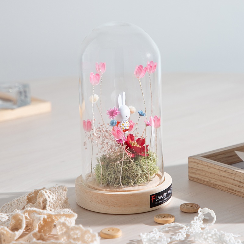 Flower Miffy LEDフラワーアレンジ ドームL ピンク | すべての商品