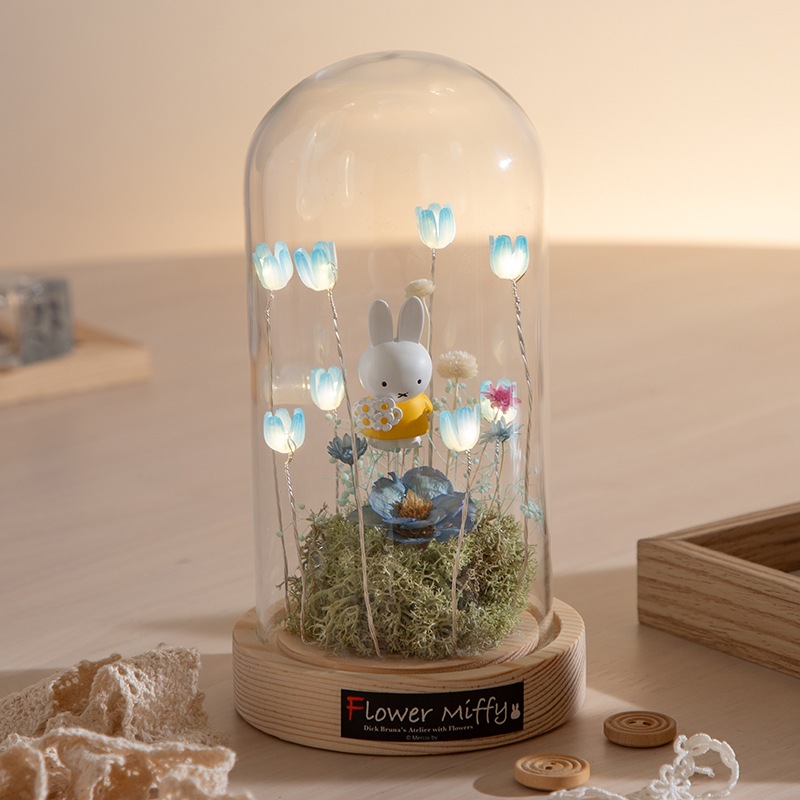 Flower Miffy LEDフラワーアレンジ ドームL ブルー | すべての商品 Flower Miffy LEDフラワーアレンジ ドームL ブルー | すべての商品