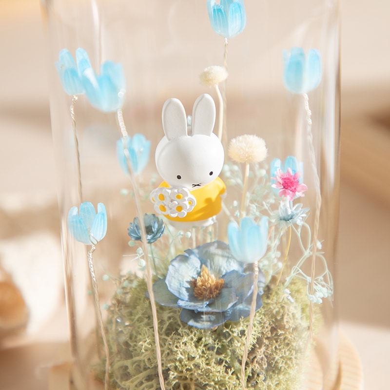 Flower Miffy LEDフラワーアレンジ ドームL ブルー | すべての商品