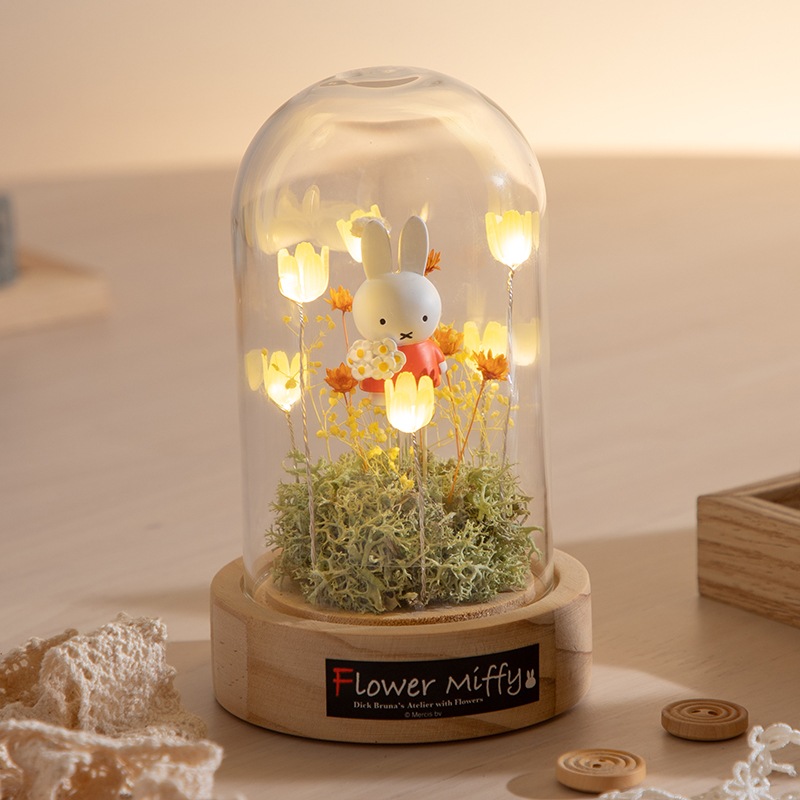 Flower Miffy LEDフラワーアレンジ ドームM イエロー | すべての商品