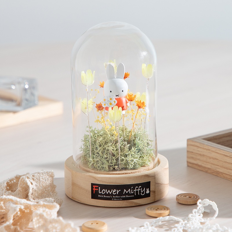 Flower Miffy LEDフラワーアレンジ ドームM イエロー | すべての商品