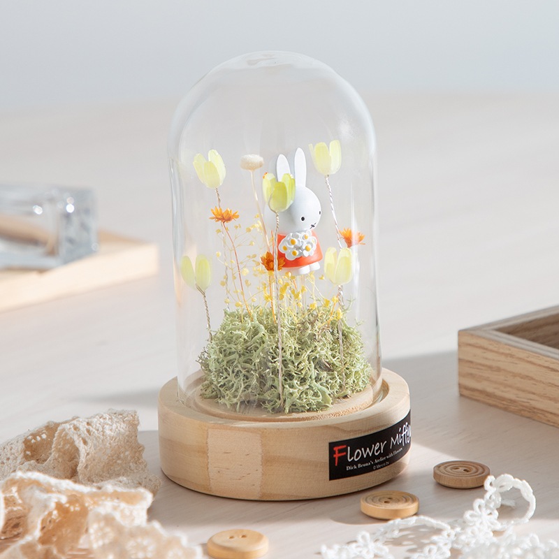 Flower Miffy LEDフラワーアレンジ ドームM イエロー | すべての商品