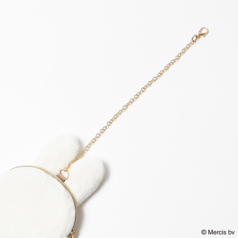 BRUNA FACE FUR ミニミニポーチ ホワイト