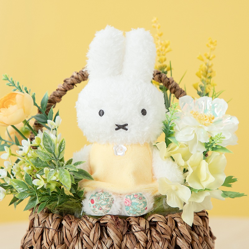 Flower Miffy ほわほわマスコット アートフラワーアレンジ ミモザ