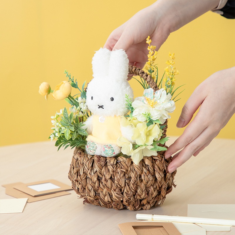 Flower Miffy ほわほわマスコット アートフラワーアレンジ ミモザ