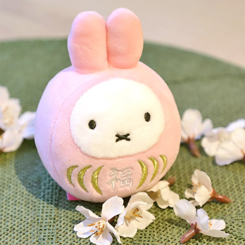 Miffy福だるま さくら色マスコットキーチェーン すべての商品 ミッフィーのお花屋さん Flower Miffy