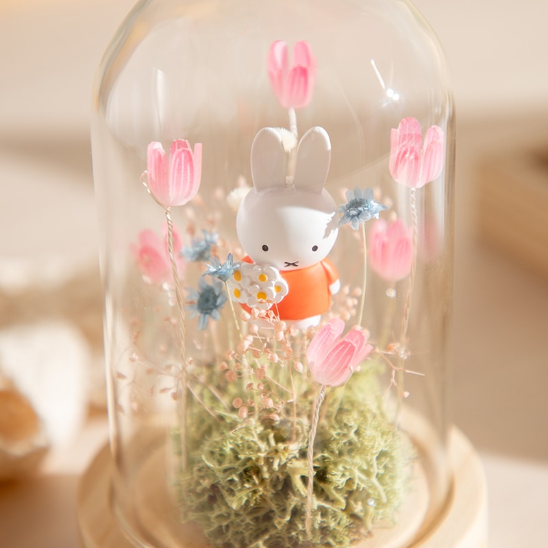 Flower Miffy LEDフラワーアレンジ ドームM ピンク | すべての商品