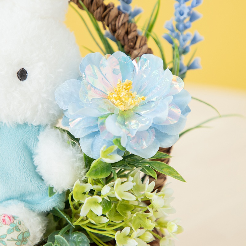 Flower Miffy ほわほわマスコット アートフラワーアレンジ ネモフィラ
