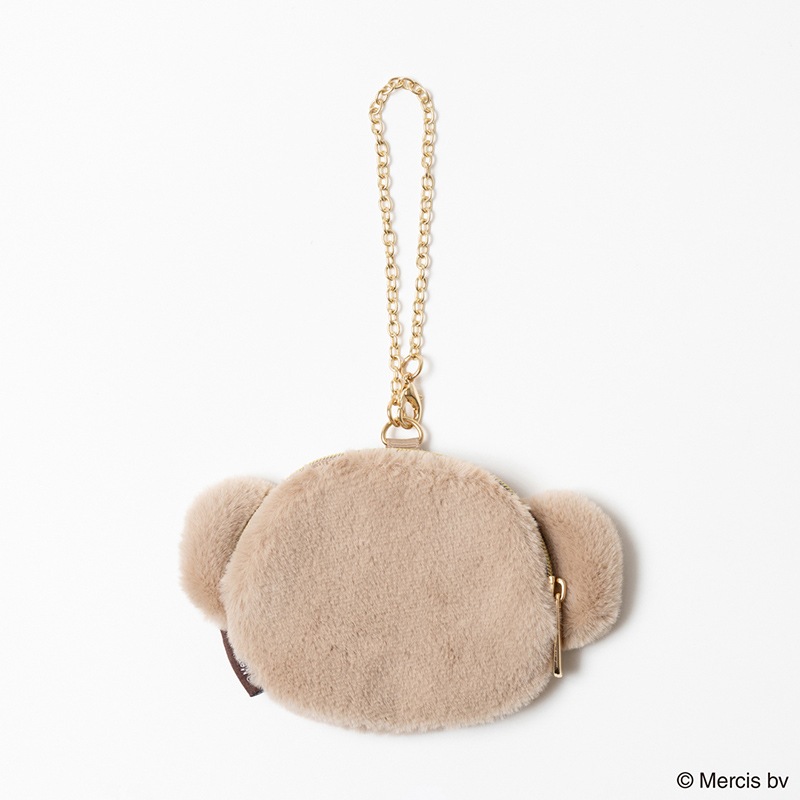 BRUNA FACE FUR ミニミニポーチ ブラウン