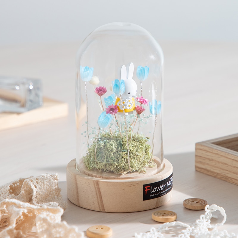 Flower Miffy LEDフラワーアレンジ ドームM ブルー