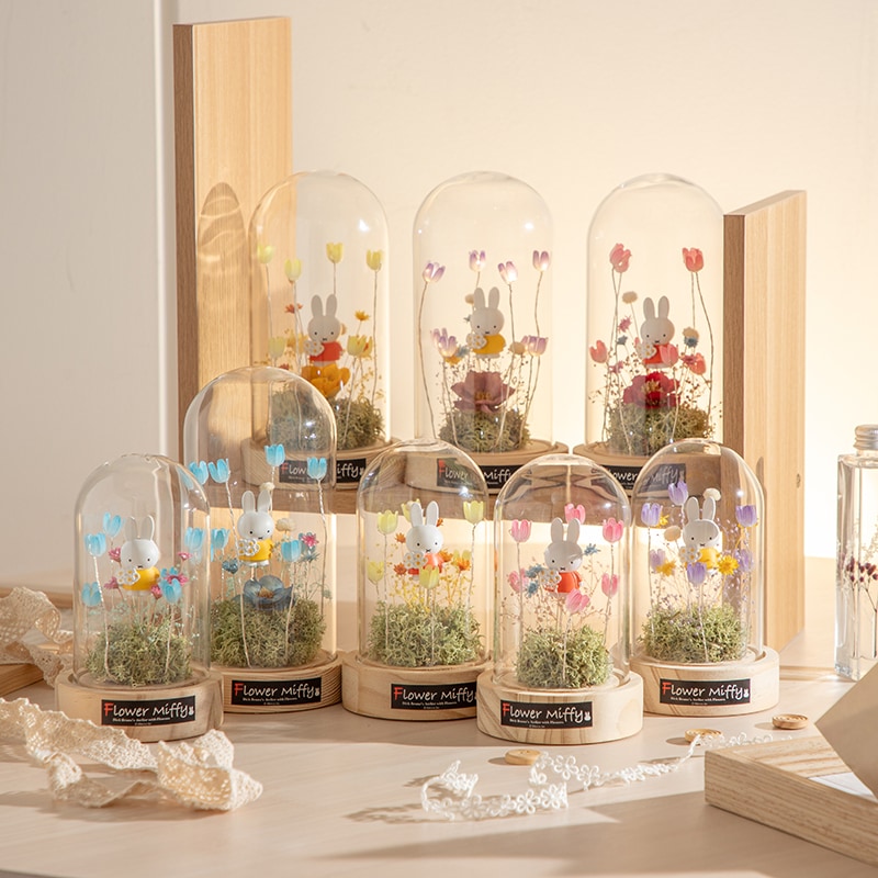 Flower Miffy LEDフラワーアレンジ ドームM ブルー | すべての商品