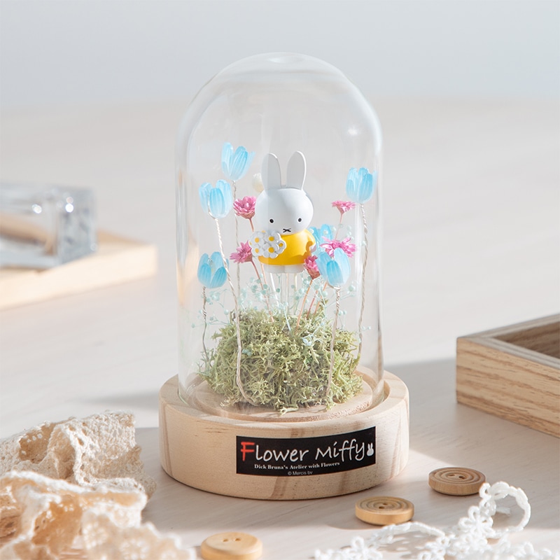Flower Miffy LEDフラワーアレンジ ドームM ブルー