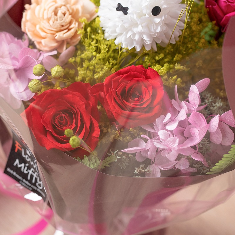 【配送ギフト】Flower Miffy スタンディングブーケ ミッフィーマム レッド ※他商品同時購入不可