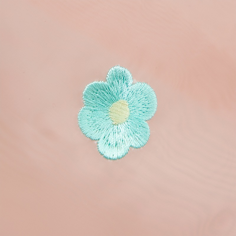 Flower Miffy オーガンジー刺しゅうバッグL ピンク アートフラワー