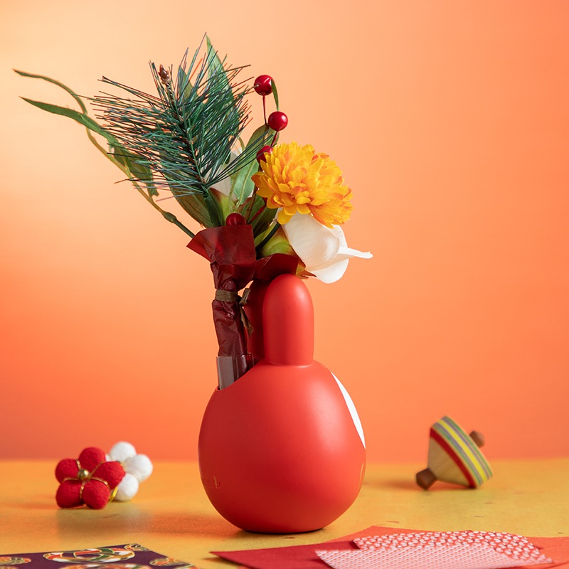 【新品】フラワーミッフィー　福だるま一輪挿し Flower Miffy 福だるま一輪挿し アートフラワーセット | グッズ商品