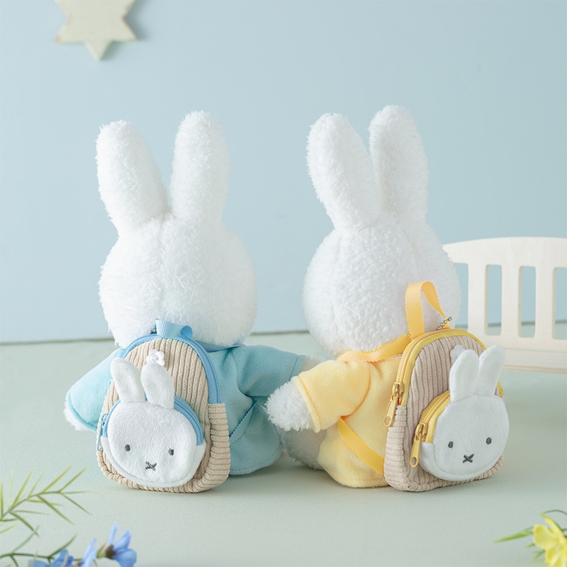 Flower Miffy コーデュロイミニリュックポーチ ネモフィラブルー