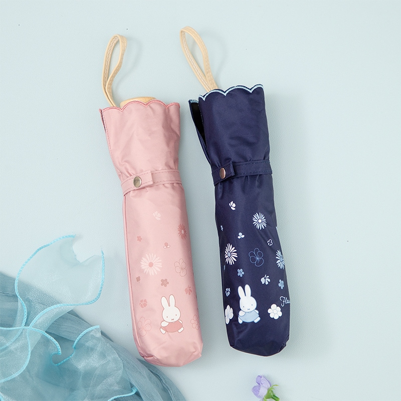 Flower Miffy 刺しゅう晴雨兼用傘 ネイビー アートフラワーセット