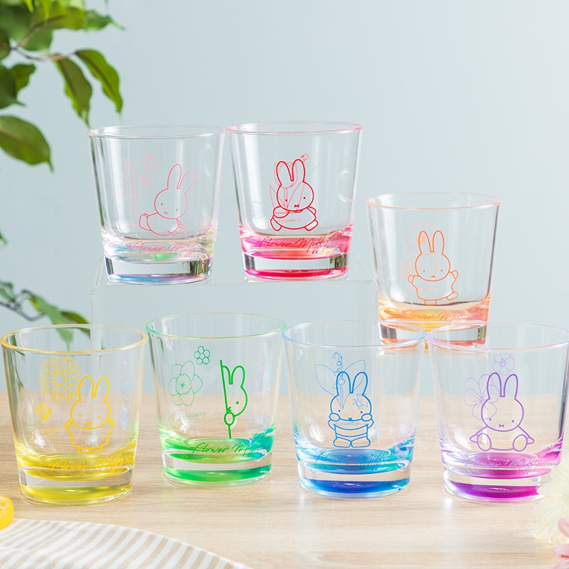 Flower Miffy カラフルアクリルタンブラー アートフラワーセット