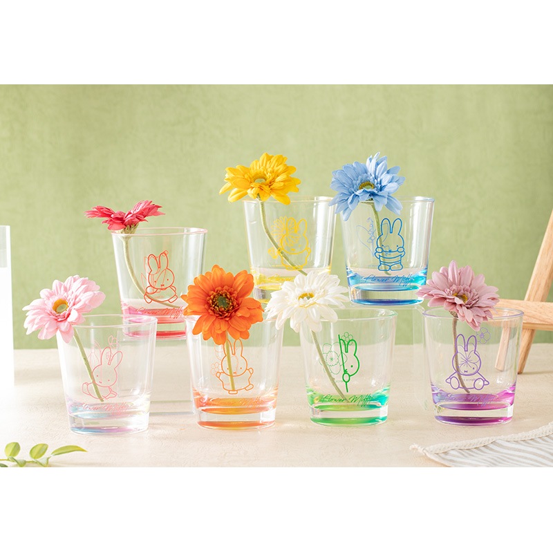 Flower Miffy カラフルアクリルタンブラー アートフラワーセット  