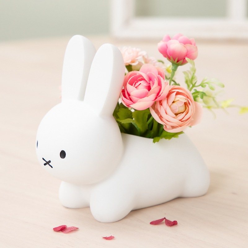 ◇Flower Miffy うさぎカバー アートフラワーアレンジ パステルピンク