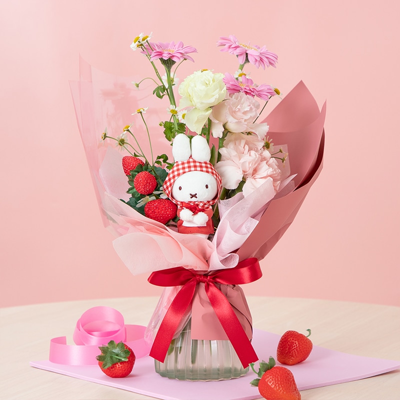 直送商品A】スタンディングブーケ ちょっこり花畑 レッド | 生花