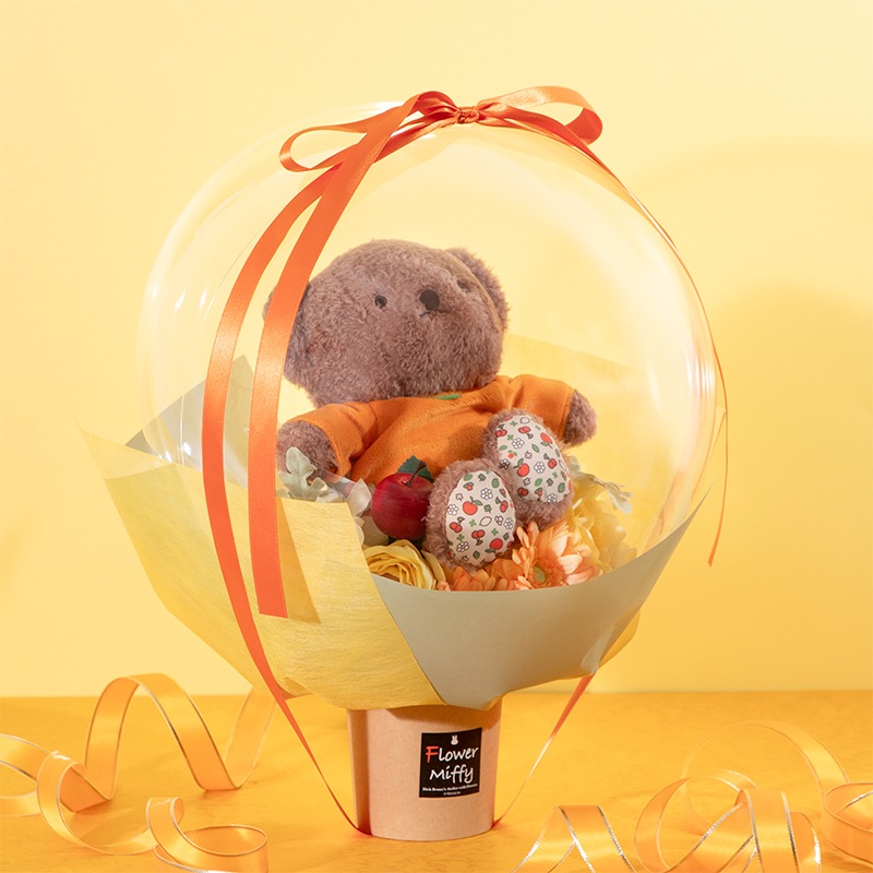 【直送商品H】Flower Miffy バルーンアレンジ ほわほわぬいぐるみ ボリス
