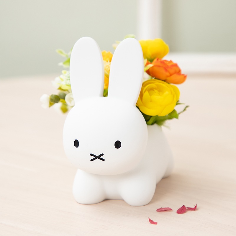 ◆Flower Miffy うさぎカバー アートフラワーアレンジ イエロー