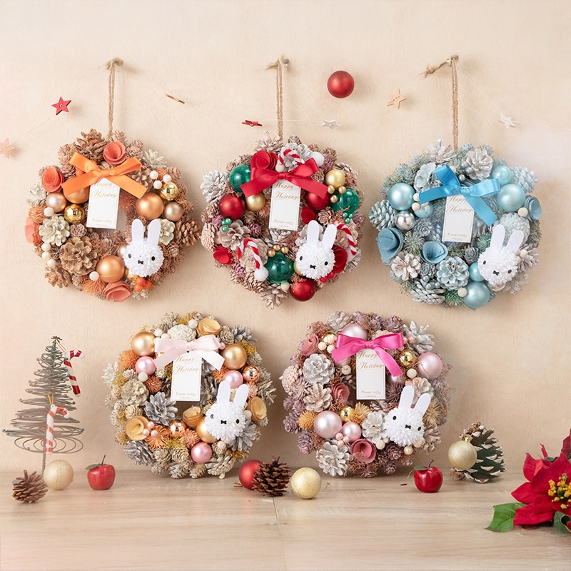 Flower Miffy クリスマスリース ミッフィーマム レッド
