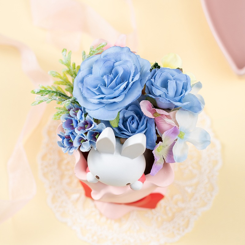 花　アートフラワー　ブーケ　ミツバツツジ　雪柳3本　造花　プレゼント 造花・アーティフィシャルフラワー専門店 あーとみゆき